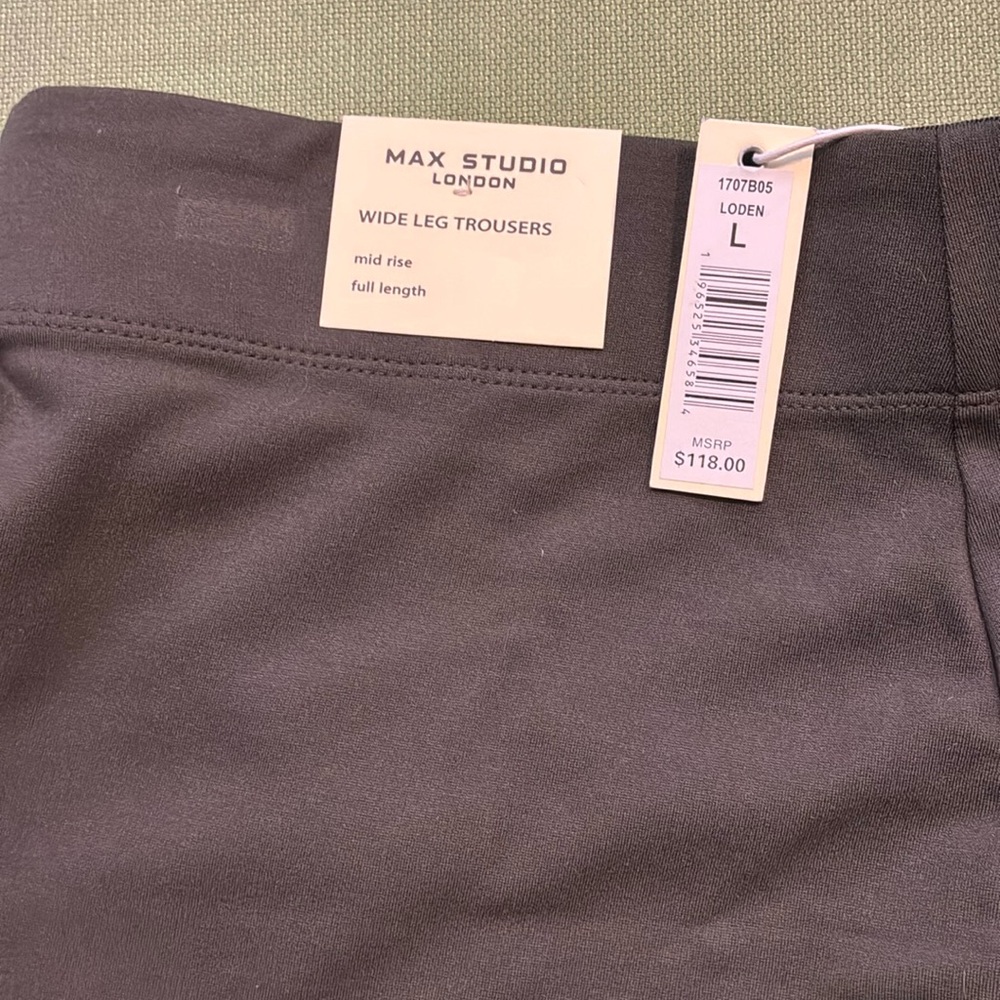 Max Studio London Wide Leg Trousers - Navy Size M